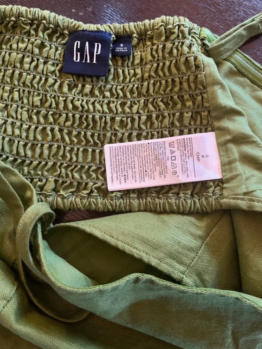 Gap Linen/Cotton Rounded Crop - Picture 3 of 3